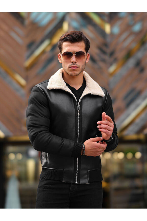 Men's Winter Jacket with Fur Lining, Water and Cold Resistant, Puffy Sleeve - 9