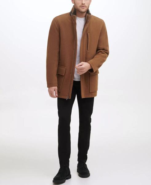 Men's Wool Plush Car Coat Camel - 1