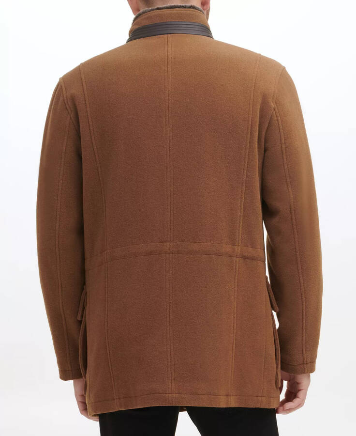 Men's Wool Plush Car Coat Camel - 5