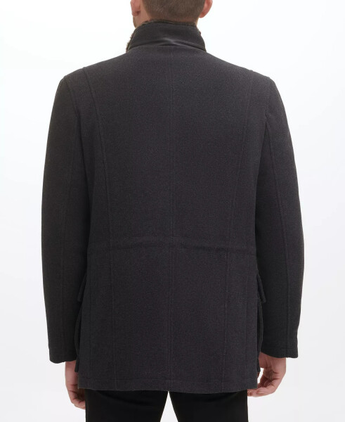 Men's Wool Plush Car Coat Charcoal - 5