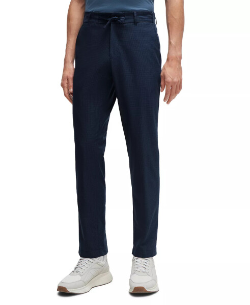 Men's Wrinkle-Resistant Slim-Fit Trousers Dark Blue - 1