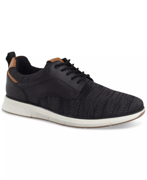 Men's Xavier Knit Modern Sneaker, Created for Modazone Black - 1