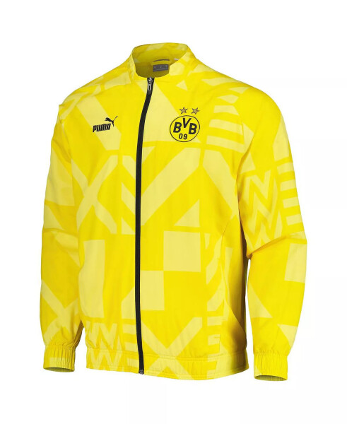 Men's Yellow Borussia Dortmund Pre-Match Raglan Full-Zip Training Jacket Yellow - 3