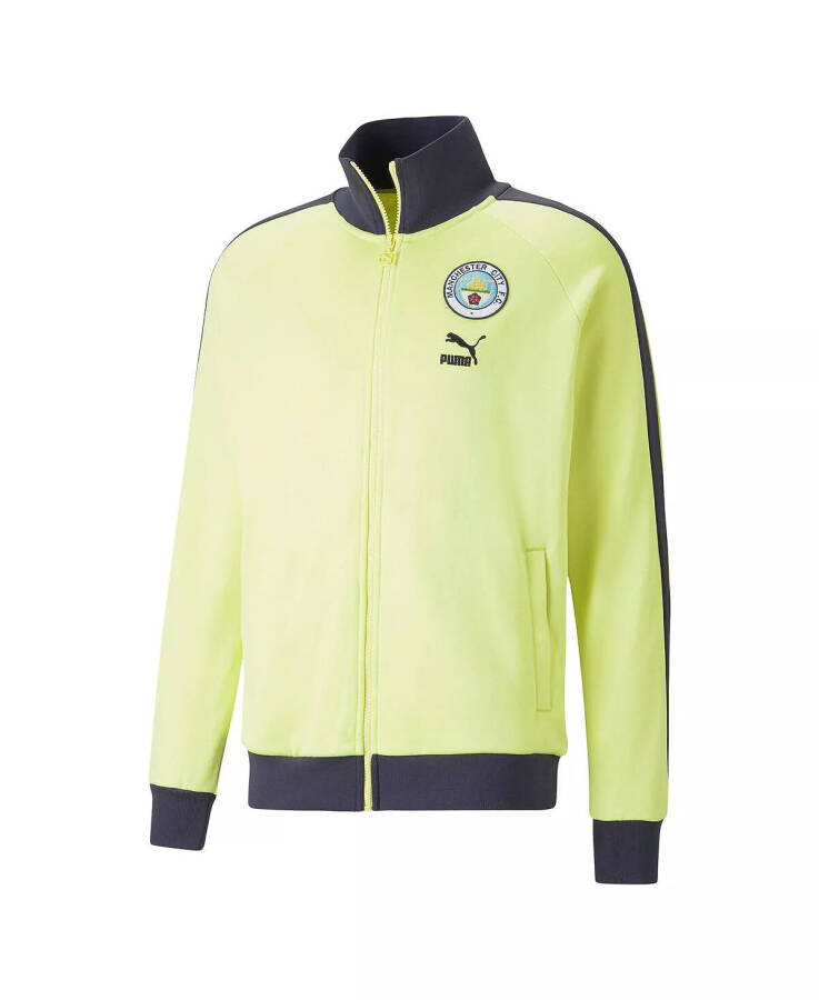 Men's Yellow Manchester City ftblHeritage T7 Raglan Full-Zip Track Jacket Yellow - 2