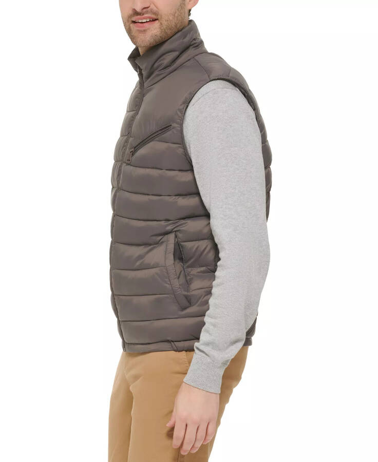 Men's Zip-Front Puffer Vest Charcoal - 3