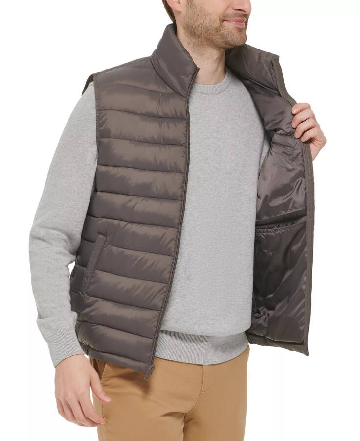 Men's Zip-Front Puffer Vest Charcoal - 5