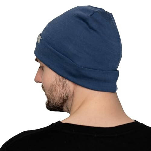 Merino Wool Beanie Hats for Men and Women – Cuff Wool Beanie Cap – Winter Hats for Men and Women, Winter Essential - 3