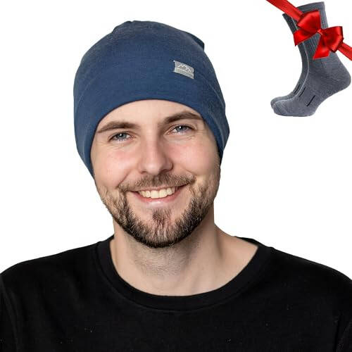 Merino Wool Beanie Hats for Men and Women – Cuff Wool Beanie Cap – Winter Hats for Men and Women, Winter Essential - 5