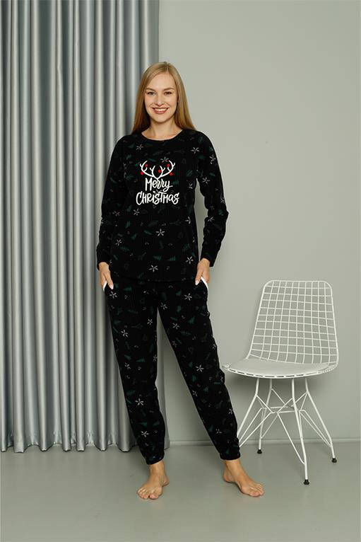 Merry Christmas Welsoft Polar Women's Pajama Set 8514 - 10