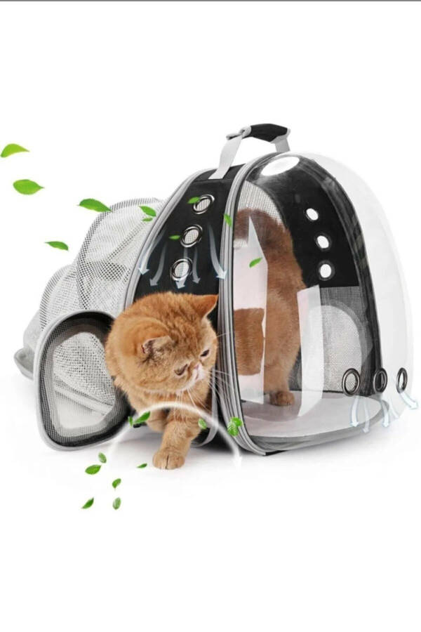 Mesh Openable Transparent Astronaut Cat Dog Pet Carrier Bag - 6