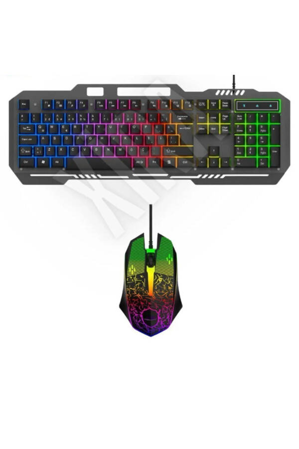 Metal Kasa Rgb 2in1 Oyuncu Gaming Mekanik Hisli Kablolu Türkçe Q Klavye Ve Rgb Mouse Seti Blic Bkb9 - 3