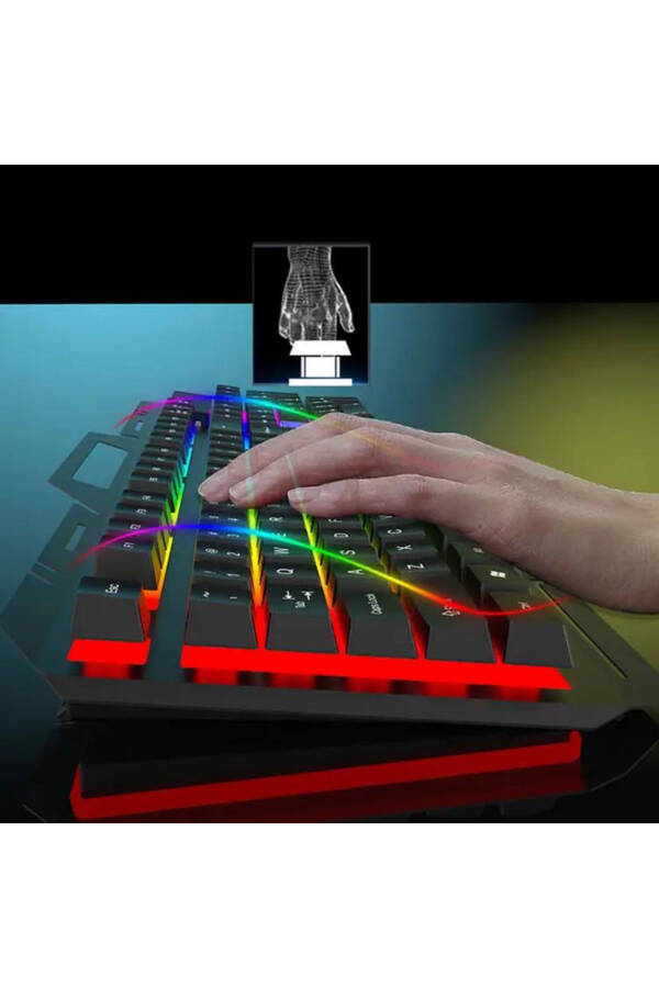 Metal Kasa Rgb 2in1 Oyuncu Gaming Mekanik Hisli Kablolu Türkçe Q Klavye Ve Rgb Mouse Seti Blic Bkb9 - 13