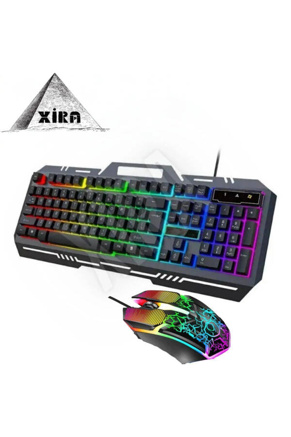 Металлический корпус Rgb 2в1 Игрок Игровой Механический Тактильный Проводной Турецкий Q Клавиатура И Rgb Мышь Набор Blic Bkb9 - 1