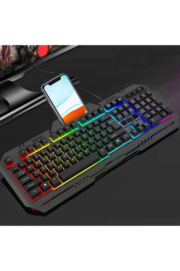 Металлический корпус Rgb 2в1 Игрок Игровой Механический Тактильный Проводной Турецкий Q Клавиатура И Rgb Мышь Набор Blic Bkb9 - 5