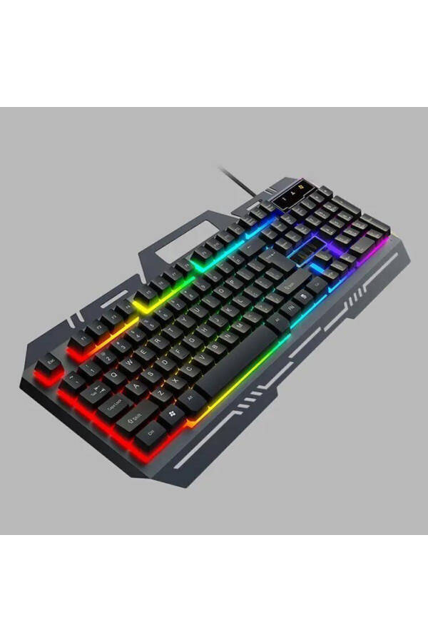 Металлический корпус Rgb 2в1 Игрок Игровой Механический Тактильный Проводной Турецкий Q Клавиатура И Rgb Мышь Набор Blic Bkb9 - 8