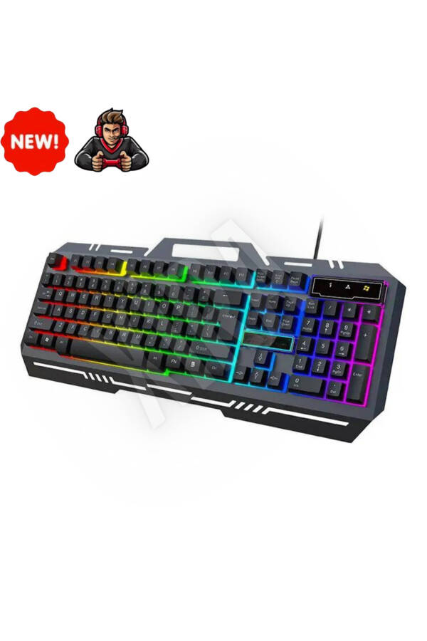 Металлический корпус Rgb 2в1 Игрок Игровой Механический Тактильный Проводной Турецкий Q Клавиатура И Rgb Мышь Набор Blic Bkb9 - 11