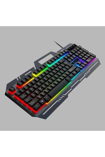 Металлический корпус Rgb 2в1 Игрок Игровой Механический Тактильный Проводной Турецкий Q Клавиатура И Rgb Мышь Набор Blic Bkb9 - 15