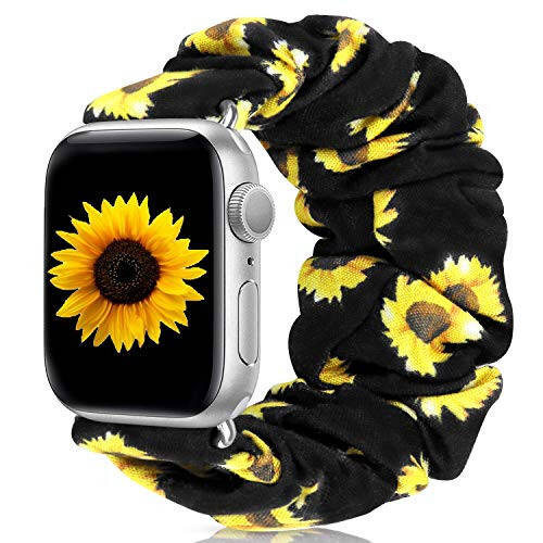 MEULOT Ayollar uchun Apple Watch bantlari bilan mos keladigan Scrunchie soat bantlari 8 7 6 5 4 3 2 1 SE seriyasi, iWatch bantlari uchun yumshoq elastik almashtirish bilaguzuk 38mm 40mm 41mm 42mm 44mm 45mm - 1