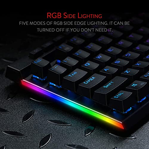 Механическая игровая клавиатура Redragon K580 VATA с RGB-подсветкой, макроклавишами и выделенными элементами управления мультимедиа, гнездом для горячей замены, встроенной записью макросов (коричневые переключатели) - 6