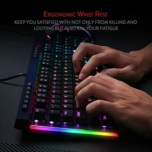 Механическая игровая клавиатура Redragon K580 VATA с RGB-подсветкой, макроклавишами и выделенными элементами управления мультимедиа, гнездом для горячей замены, встроенной записью макросов (коричневые переключатели) - 7