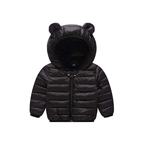 MH-Lucky Unisex Little Boys Girls Clothes Down Jacket Hoodie Coat Winter Warm Outerwear - 1