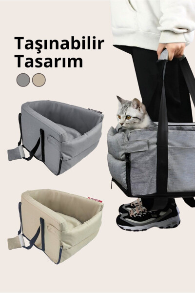 MiauNest™ Cat Carrier Travel Bag Car Bed and Cat Bag Beige - 10