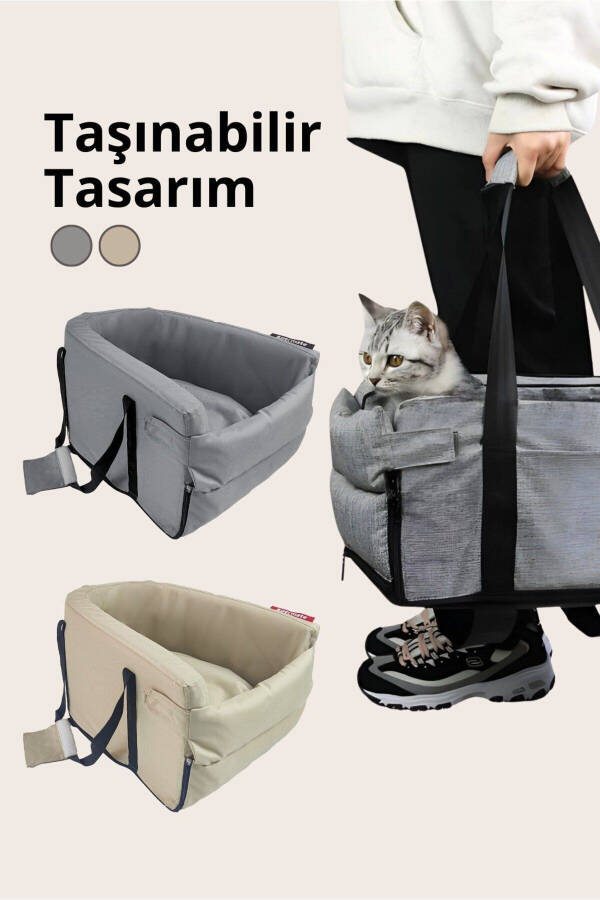 MiauNest™ Cat Carrier Travel Bag Car Bed and Cat Bag Beige - 5