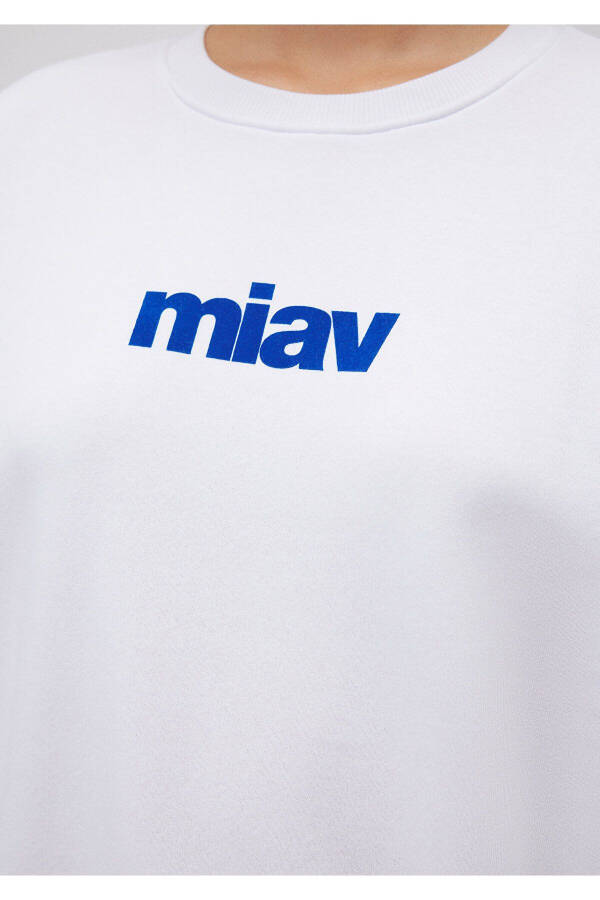 Miav Baskılı Beyaz Sweatshirt 1610964-620 - 12