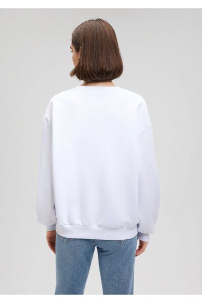 Miav Printed White Sweatshirt 1610964-620 - 23