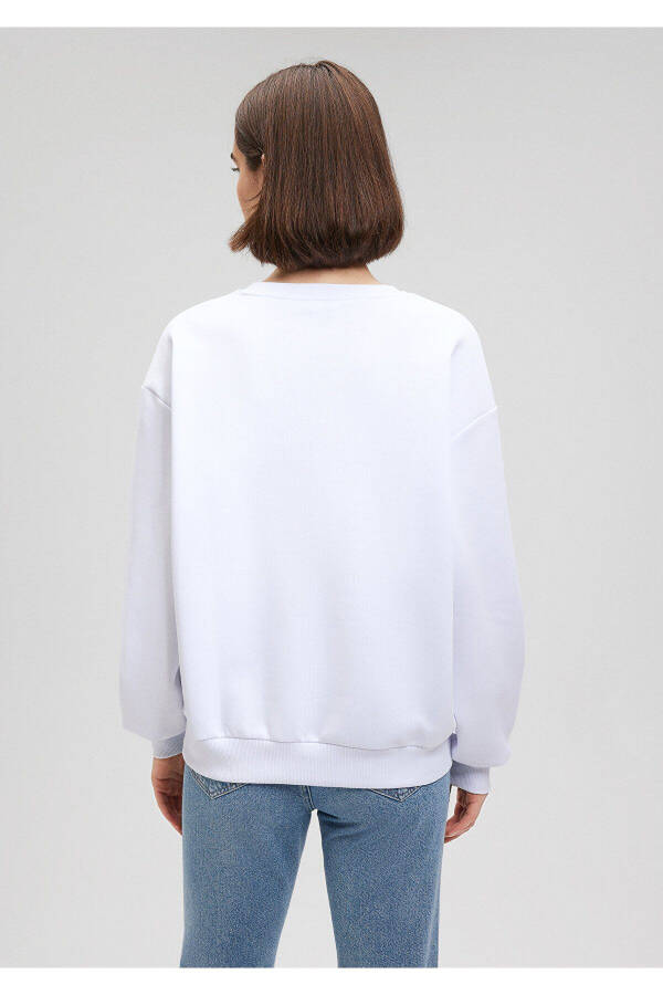 Miav Printed White Sweatshirt 1610964-620 - 23