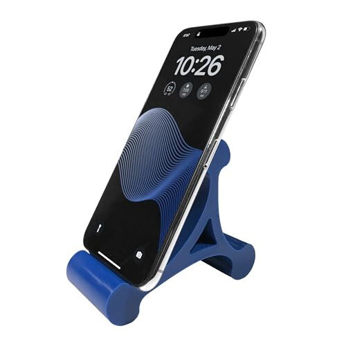 Mica Design Company Skalene Phone Stand - 100% Silicone Rubber, Adjustable Phone Holder, Prop, Rest - Desk, Office, Home, Kitchen Accessory (Royal Blue) - 1