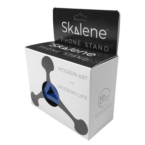 Mica Design Company Skalene Phone Stand - 100% Silicone Rubber, Adjustable Phone Holder, Prop, Rest - Desk, Office, Home, Kitchen Accessory (Royal Blue) - 5