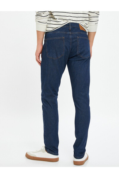 Michael Jean 4wam40250nd marka koyu indigo erkek jean pantolonu. - 3