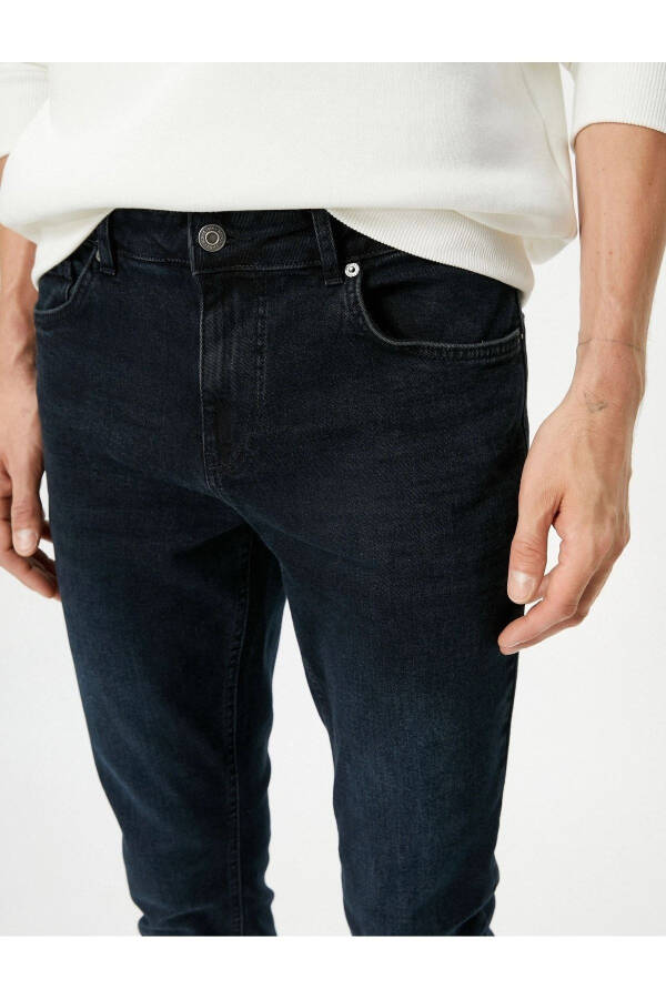 Michael Jean Imzoli Skinny Fit Jinsi Shimlari - 5