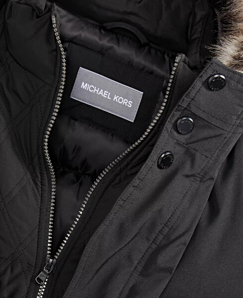 Michael Kors Men's Hooded Bib Snorkel Parka, Created for Modazone Black - 6