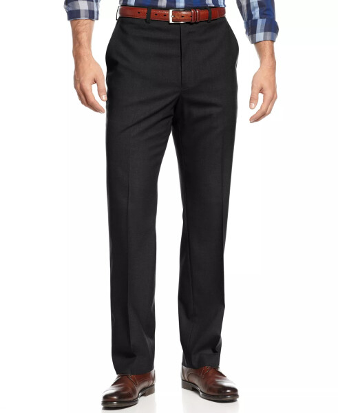 Michael Kors Men's Solid Classic-Fit Stretch Dress Pants Black - 1