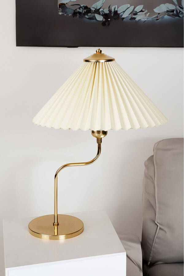 Michigan Gold Plated Metal Lampshade - Cream Crackle - 3