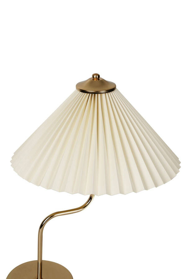 Michigan Gold Plated Metal Lampshade - Cream Crackle - 4