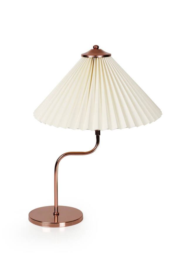 Michigan Rose Gold Copper Plated Metal Lampshade - Cream Crinkle - 4