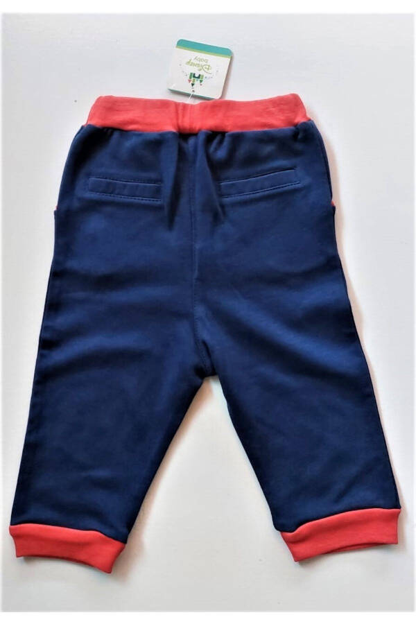 Mickey Mouse Baby Boy 100% Cotton Ribbed Navy Blue Pants - 10