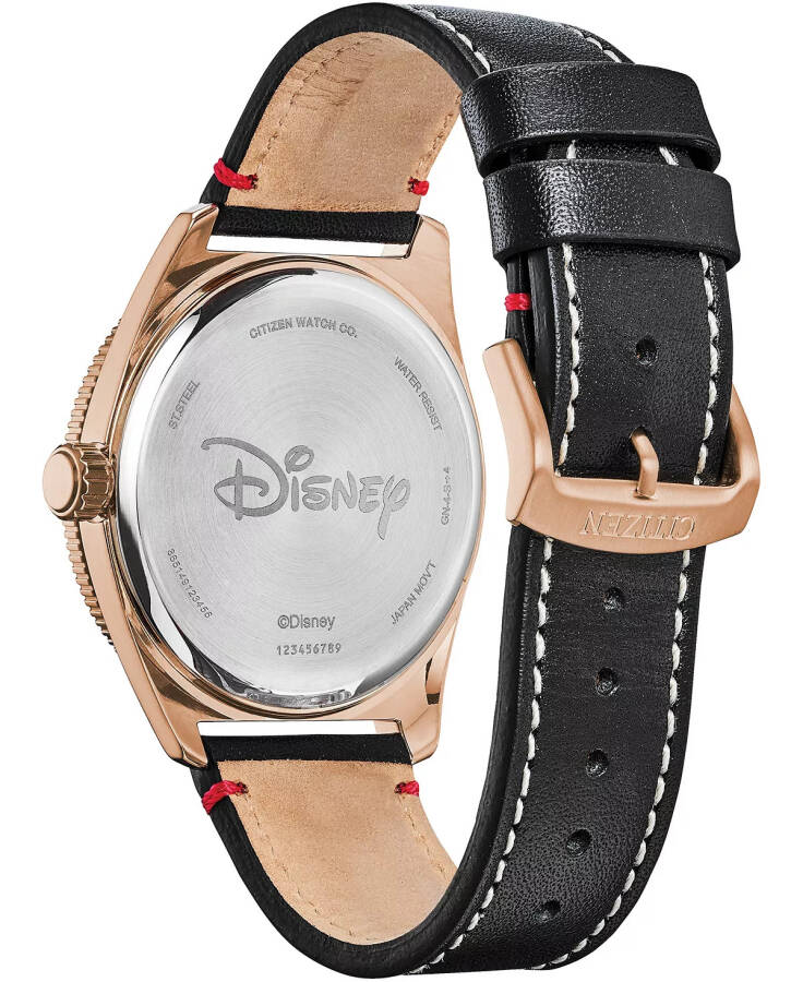 Mickey Mouse Klasik Siyah Deri Kayışlı Saat 43mm Siyah - 3