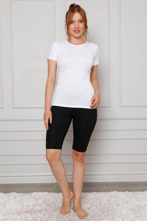 Microfiber Above Knee Leggings 5867 - 1