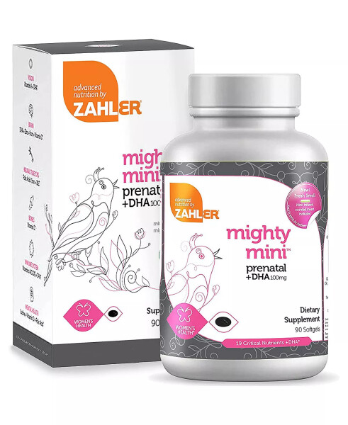 Mighty Mini Günlük Prenatal Vitaminler DHA İle - 90 Yumuşak Jel Kapsül Renksiz - 1