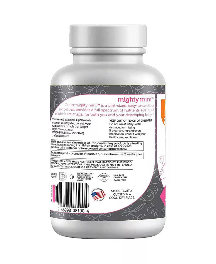 Mighty Mini Günlük Prenatal Vitaminler DHA İle - 90 Yumuşak Jel Kapsül Renksiz - 3