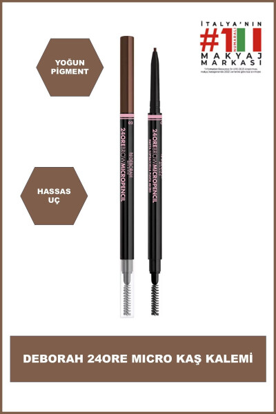 Milano 24 Ore Micro High Pigment Eyebrow Pencil No:02 - 1