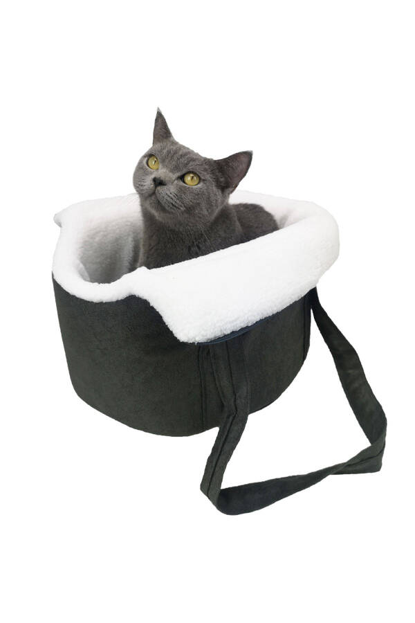 Milano Cat & Dog Shoulder Carrying Bag, Pet Shoulder Travel Bag - Grey - 3