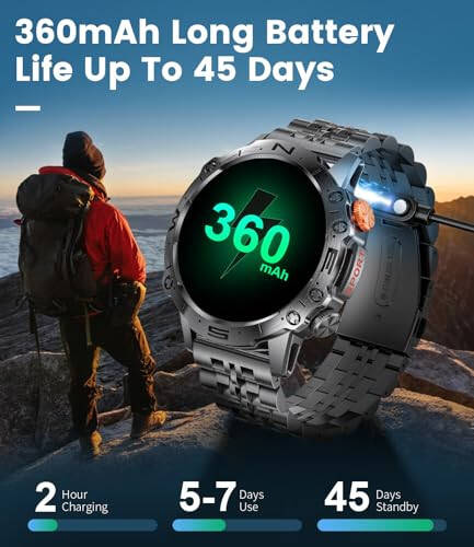 Military Smart Watch for Men (Answer/Dial Calls), 1.43