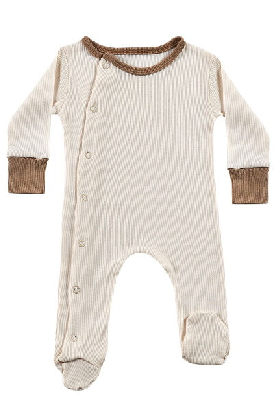 Milky Chocolate Baby Onesie Set 2 Pieces Unisex Organic Cotton Newborn Gift Set - 11