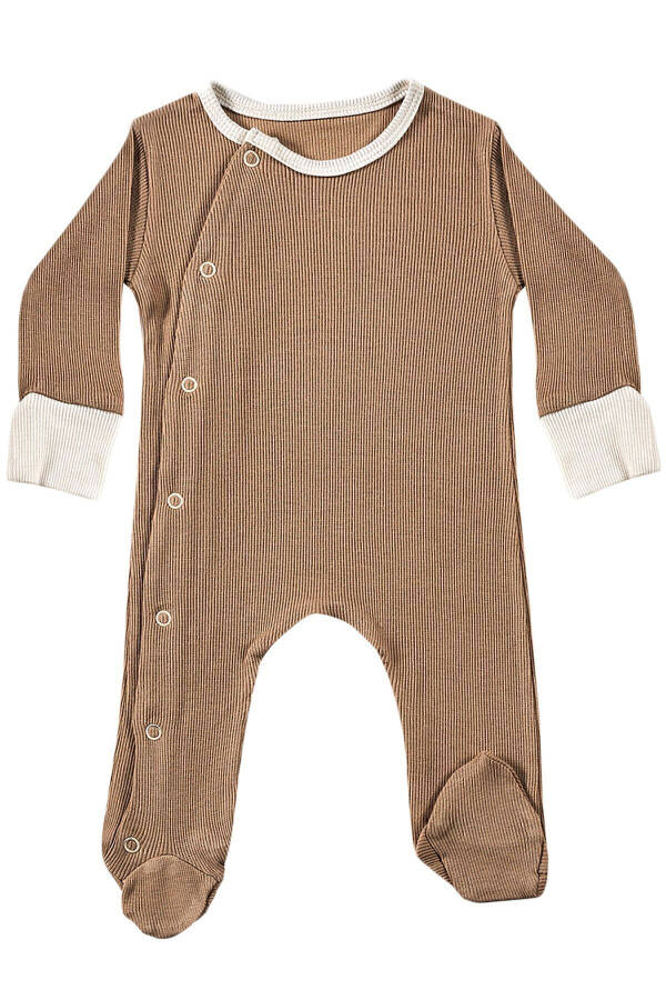 Milky Chocolate Baby Onesie Set 2 Pieces Unisex Organic Cotton Newborn Gift Set - 12