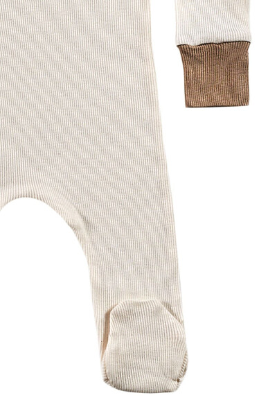 Milky Chocolate Baby Onesie Set 2 Pieces Unisex Organic Cotton Newborn Gift Set - 15